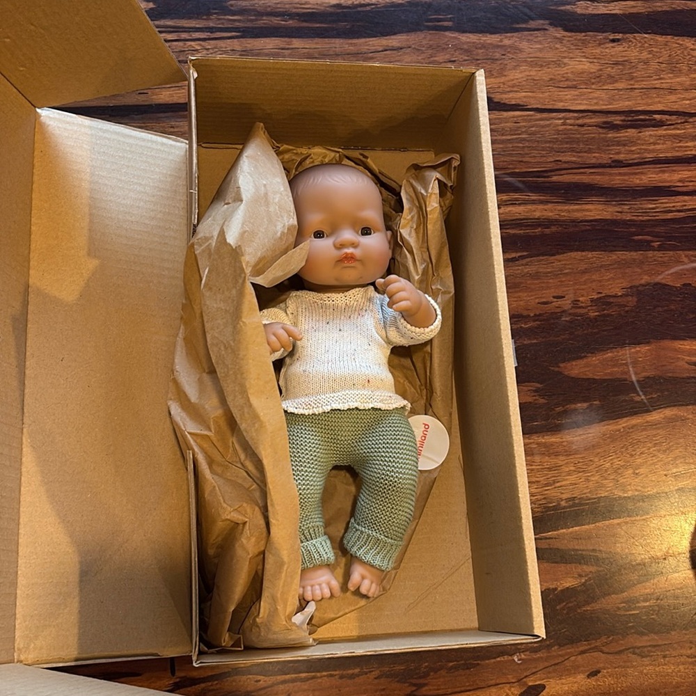 Miniland baby boy Hispanic doll 12 5/8”